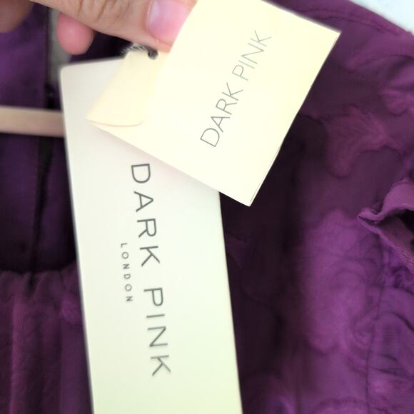 NWT Dark Pink London UK Womens Dress US 6 Purple Long Sleeve Maxi - Picture 6 of 10